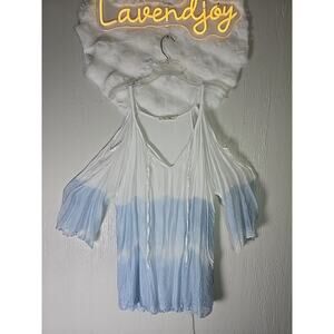 Lavendjoy Blue and White Mini Dress